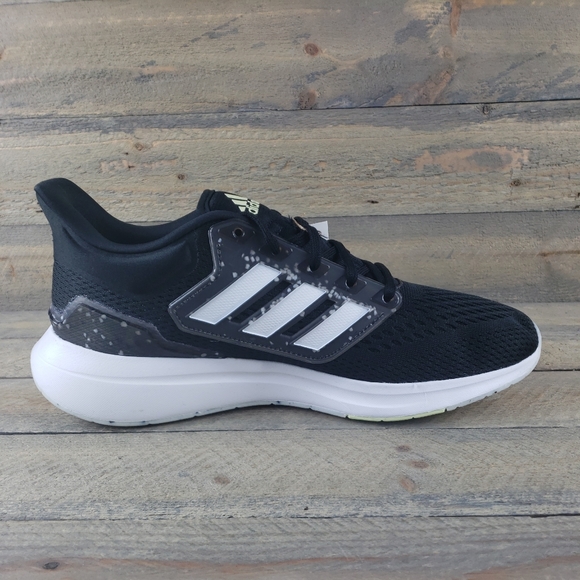 adidas EQ21 Run Men's Running Shoes Black/White/Lime - Picture 7 of 11